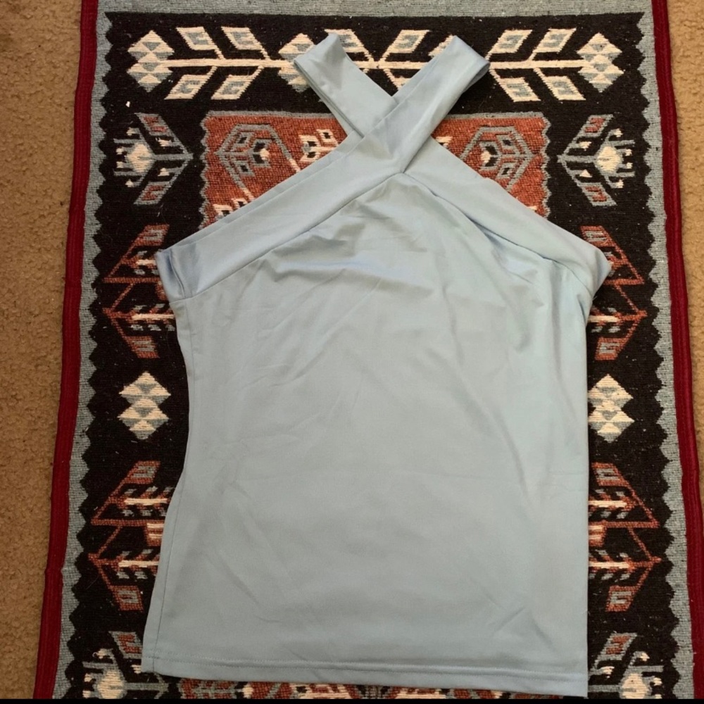 Light blue top